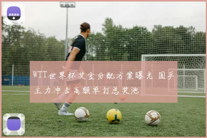 WTT世界杯奖金分配方案曝光 国乒主力冲击高额单打总奖池